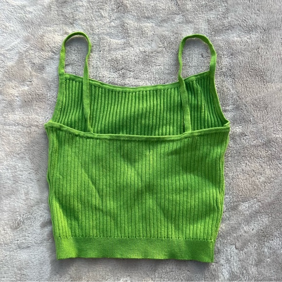Green Ribbed Tank - Picture 2 of 4